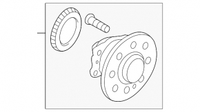 Rear right hub Hyundai Accent 18-23