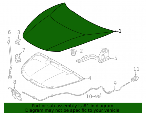 Lexus RZ 23-26 bare hood