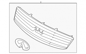 Radiator grill grill Infiniti G25 G37 4d 10-15