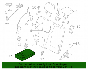 Armrest Subaru Forester 19-24 SK gray leather, dry-cleanable