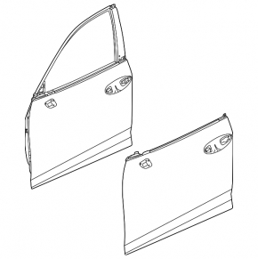 Bare front left door for Acura TLX 20-25