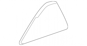 Door glass triangle with seal rear left Lexus RX300 RX330 RX350 RX400h 04-09 tinted, scratches