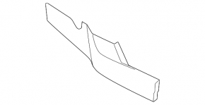 Nissan Rogue 21-24 black right side center console trim