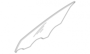 Front right door glass Kia Forte 19-24