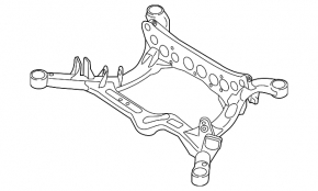 Subframe rear Audi Q5 8R 09-17 AWD