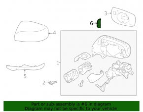 Subaru Ascent 19-24 Right Side Mirror BSM Indicator