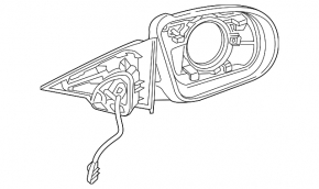Side mirror right Mercedes GLC 16-22 turn signal, heated, backlight, BSM
