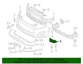 Front Bumper Mount Left Ford C-max MK2 13-18 USA