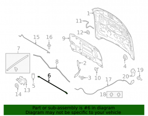 Front bonnet seal Ford Mustang mk6 15-17