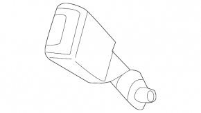 Rear seat belt latch, 2nd row, left, Ford Edge 15-24, black
