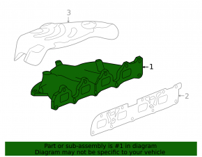 Exhaust manifold GMC Terrain 10-14 2.4