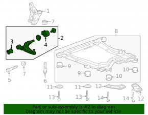 Lower control arm, front right, Chevrolet Volt 11-15