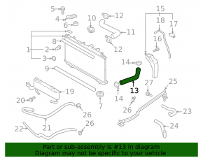 Cooling pipe lower Subaru Outback 20-