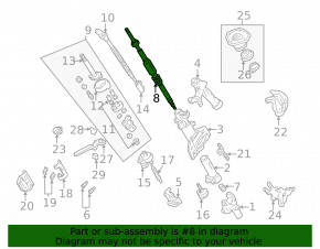 Steering column shaft for Lexus LX 98-07