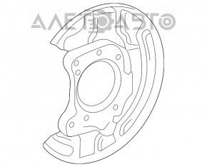 Rear left brake disc cover Toyota Sienna 11-20