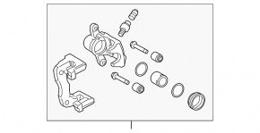 Rear right caliper assembly for Toyota Camry v70 18-24