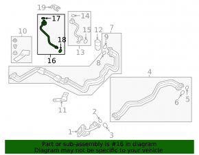Air conditioning pipe rear row supply Audi Q7 16-