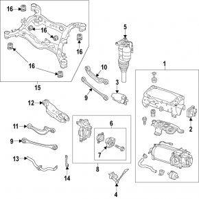 Rear left stabilizer link for Audi A8 19-25