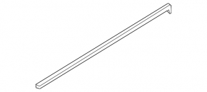 Molding door-glass central front right BMW 5 G30 17-23 chrome