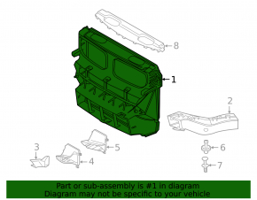 BMW X5 F15 14-18 M-package radiator deflector