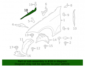 Wing seal hood-wing right BMW 3 G20 19-