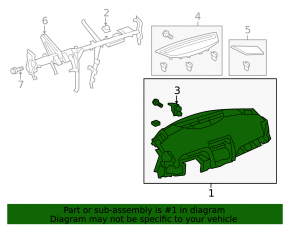 Dashboard front panel without AIRBAG Toyota Camry v40