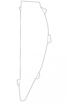 Side dashboard cover left Toyota Highlander 14-19 black