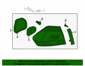 Light outer wing right VW Passat b7 12-15 USA