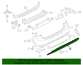 Rear bumper lip VW e-Golf 15-16