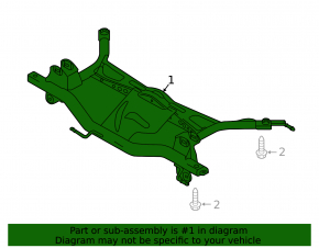 Subframe rear VW Tiguan 09-17 FWD