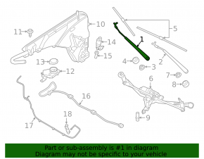 Wiper arm right BMW X7 G07 19-