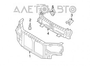 Hyundai Sonata 11-14 radiator panel with locking strip