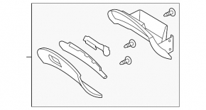Subaru B10 Tribeca gray glove compartment