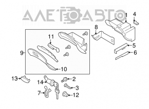 Subaru B10 Tribeca gray glove compartment