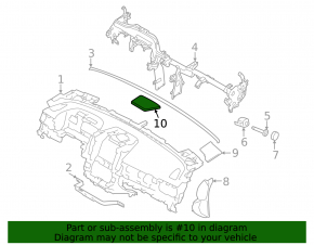 Subaru Forester 25-26 black upper front panel trim