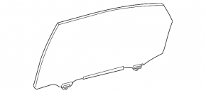 Glass door rear left Lexus RX350 RX450h 10-15