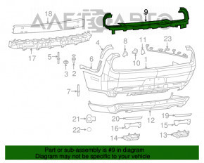 Upper insert rear bumper Dodge Challenger 15-23 rest frame light scratches