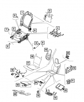 Jeep Renegade 15-23 Passenger Seat Lumbar Support for Manual Seat