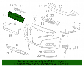 Radiator deflector central square Honda Accord 18-22 1.5T