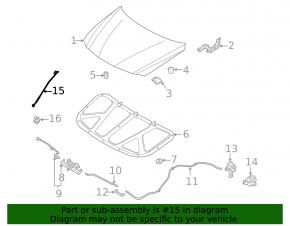 Bonnet support stick Hyundai Elantra 21-