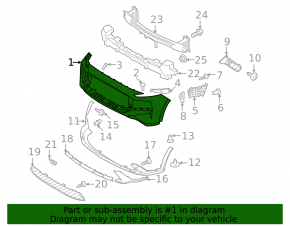 Front bumper bare Hyundai Santa Fe 21-23 hybrid, for camera