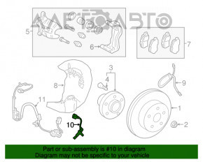 ABS sensor front right Lexus RX350 RX450h 10-15
