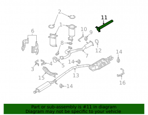 Ford Flex 09-12 Exhaust System Resonator Crumpled