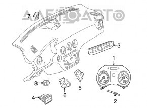 Panel of buttons of emergency lights and heating Mercedes CLA 14-19