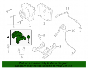 ABS bracket Ford Edge 15-24 upper