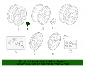 Wheel nut d19 M12x1.5 Ford Transit Connect MK2 13-18 for iron