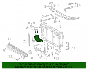 Radiator deflector right Mazda 6 14-17