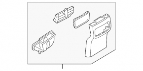 Center console trim with air duct Mazda CX-5 17- black, scratches