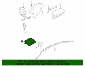 Module srs airbag computer airbags Mitsubishi Galant 04-04