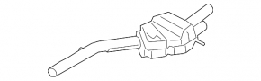 Exhaust pipe, center front section, Porsche Cayenne 19-26 3.0T